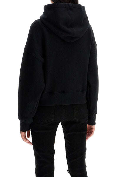 sweatshirt with letter AWJYHD1005 BLACK