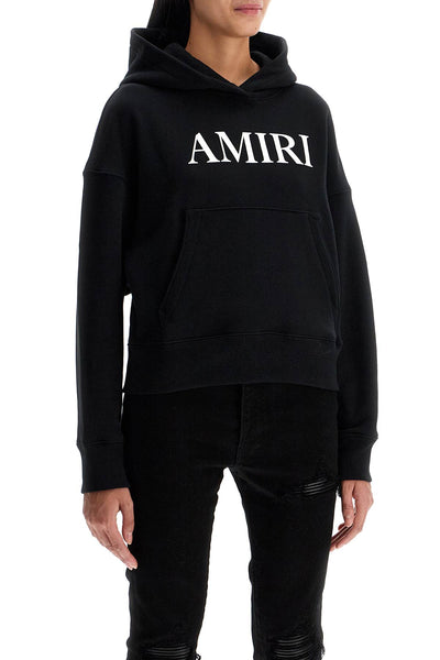 sweatshirt with letter AWJYHD1005 BLACK