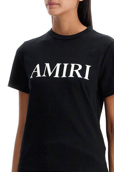 t-shirt with lettering logo AWJYTE1011 BLACK