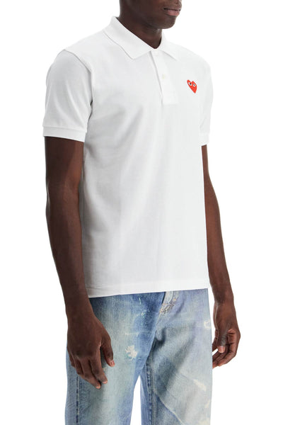 heart polo shirt AX T006 051 WHITE