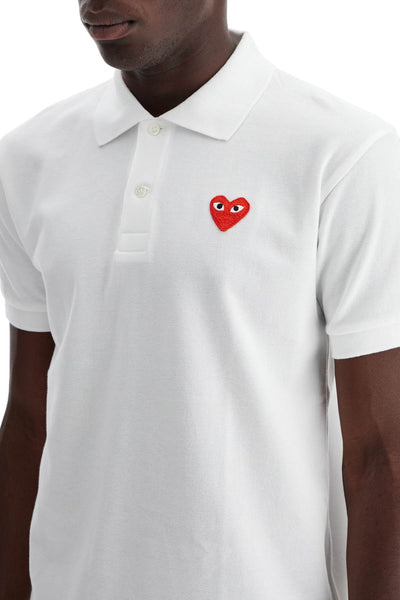 heart polo shirt AX T006 051 WHITE