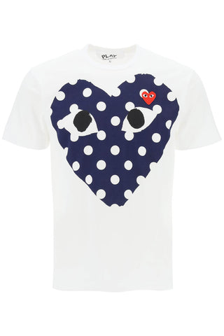 polka dot heart t-shirt AX T234 051 WHITE