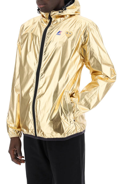 comme des garçons play x k-way laminated ripstop jacket AZ J508 051 GOLD