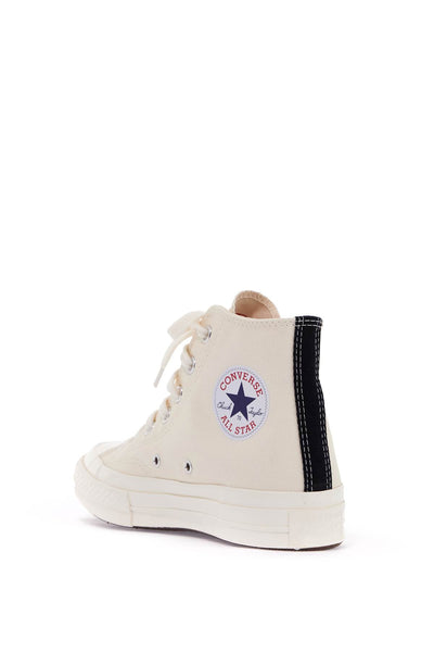 comme des garçons play x converse sneakers hi-top 70 chuck AZ K129 001 WHITE