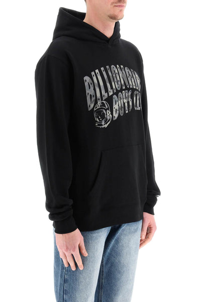 'camo arch logo popover hood' hoodie B22427 BLACK