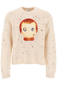"studded pullover with animation B60306 WARM WHITE