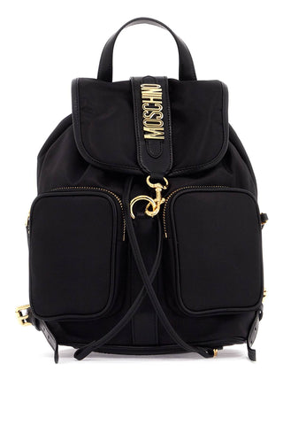 "backpack with metal lettering B7603 8202 MULTI BLACK