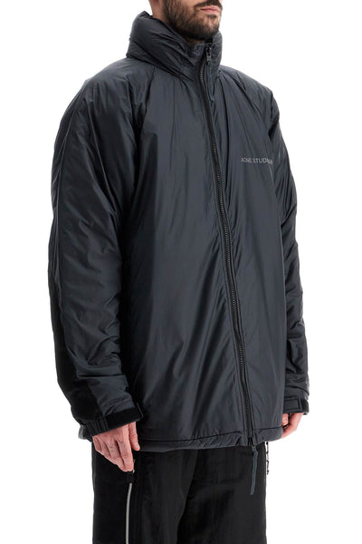 lightweight down jacket with patches B90788 BLACK