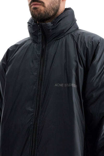 lightweight down jacket with patches B90788 BLACK