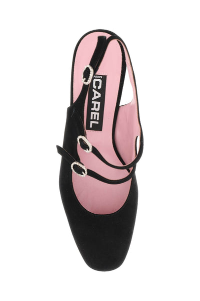 suede banana slingback mary jane BANANA NOIR