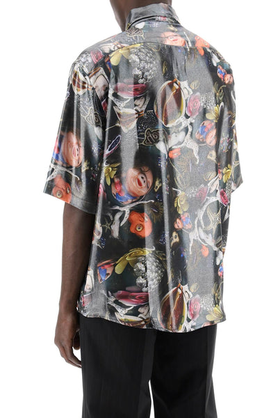 short-sleeved shirt with print for b. sund BB0555 BLACK MULTICOLOR