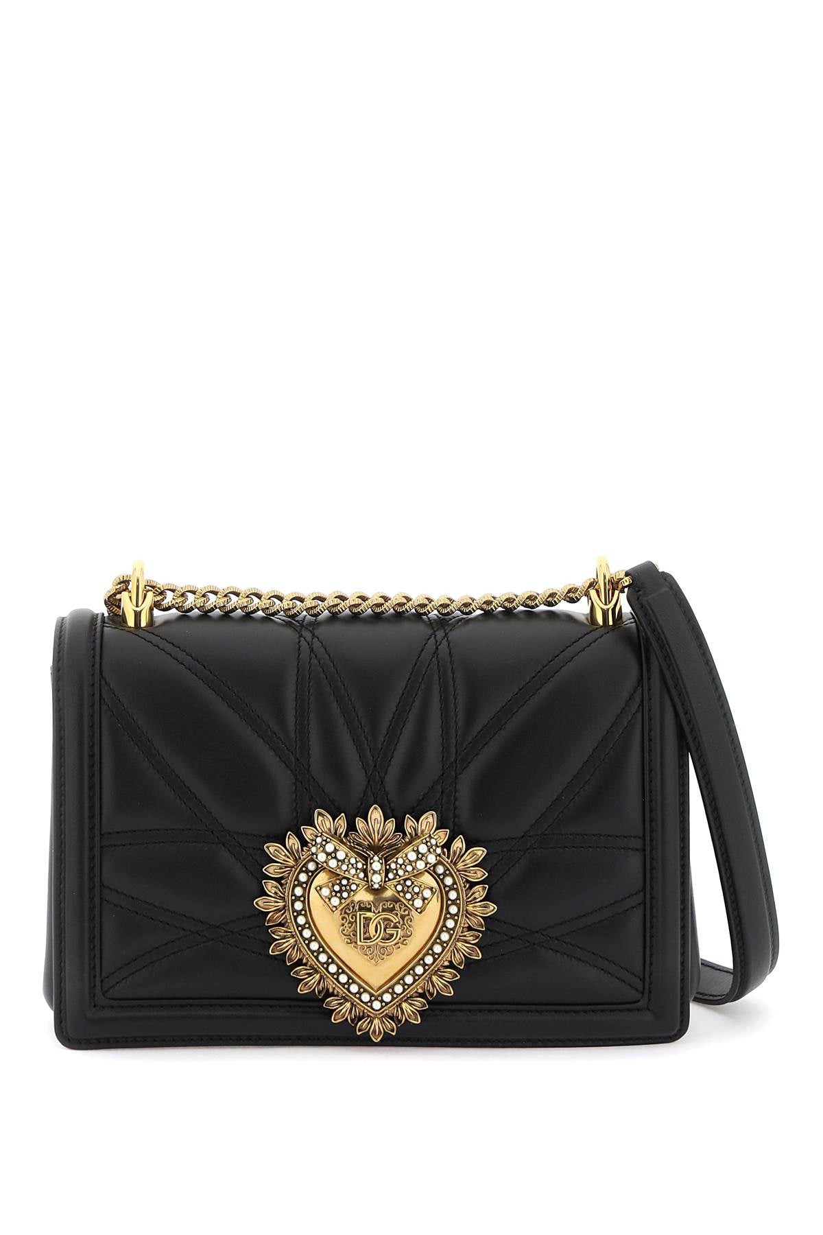 medium devotion bag in quilted nappa leather BB7158 AW437 NERO