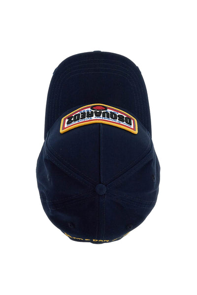 cotton gabardine baseball cap with BCM0763 05C00001 NAVY