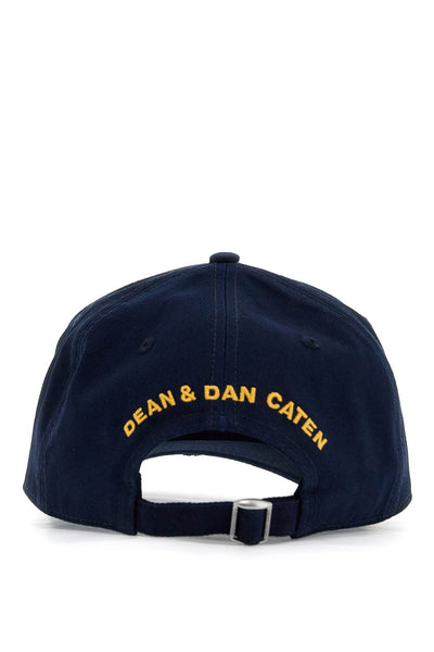 cotton gabardine baseball cap with BCM0763 05C00001 NAVY