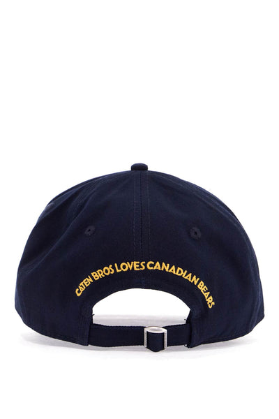 navy blue cotton adjustable baseball cap with embroidered patch BCM0875 05C00001 NAVY