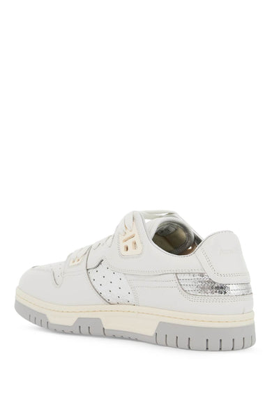 low-top sneakers with laminated details BD0303 WHITE/SILVER