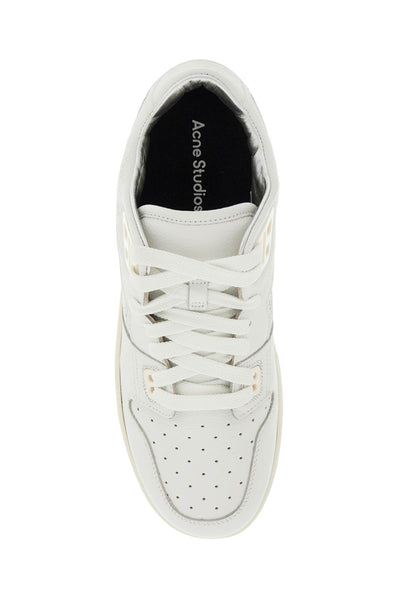 low-top sneakers with laminated details BD0303 WHITE/SILVER