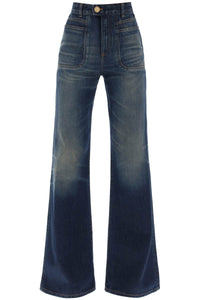 wide leg jeans with dark wash BF1MJ085DD63 BLEU JEAN BRUT