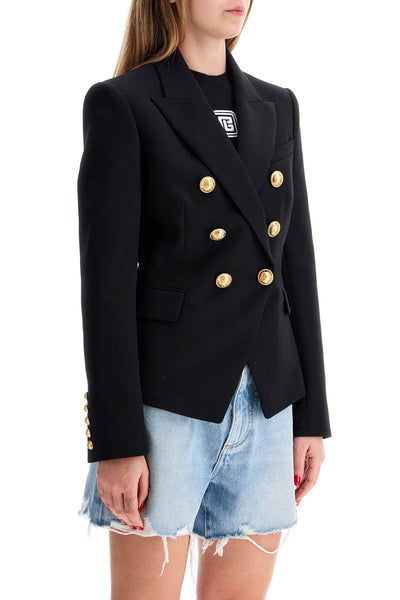 "6-button grain de poudre jacket BF1SG008WC09 BLACK