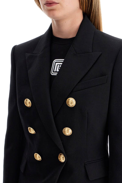 "6-button grain de poudre jacket BF1SG008WC09 BLACK