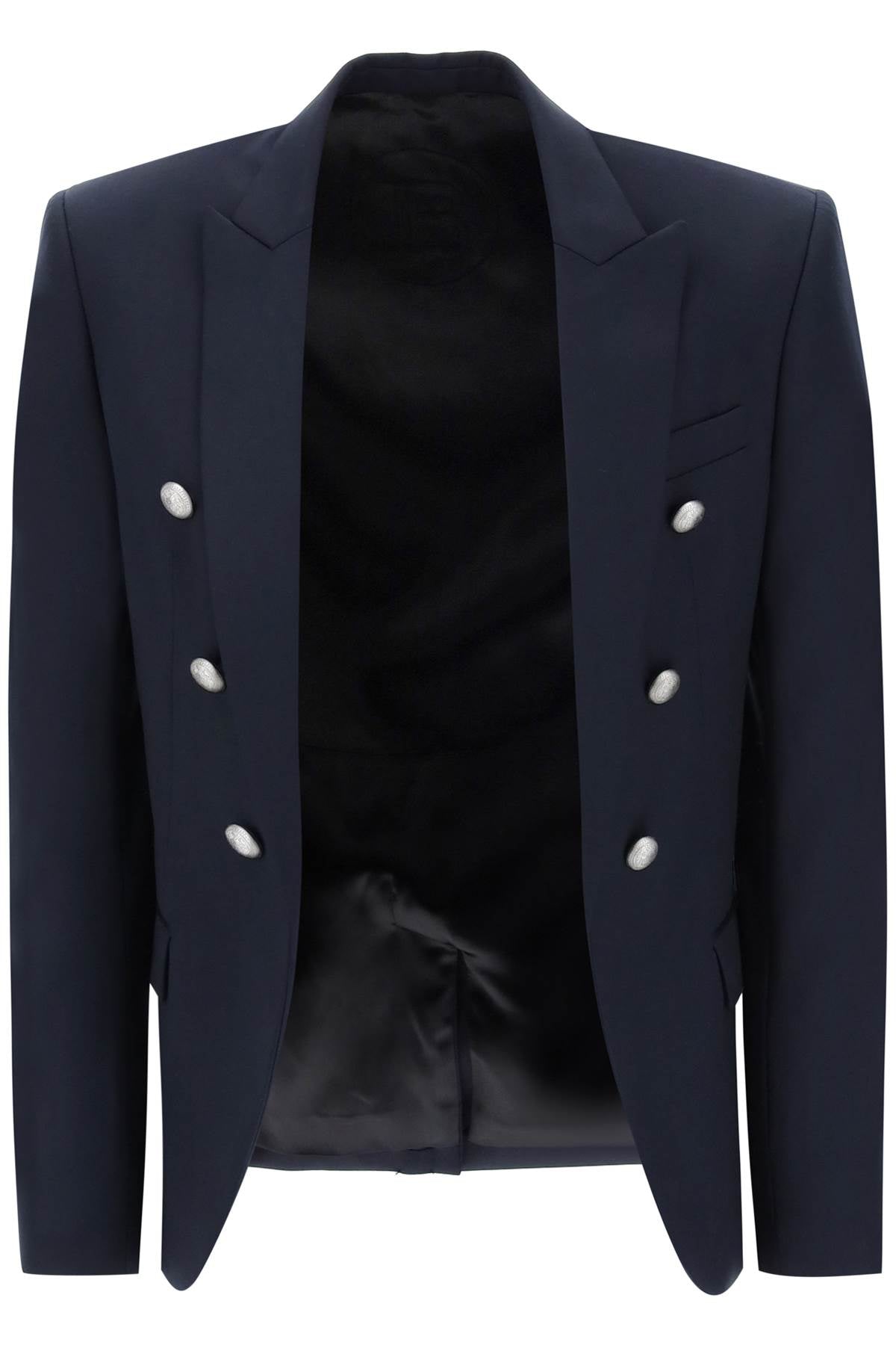 wool jacket with ornamental buttons BH1SG075WB12 MARINE