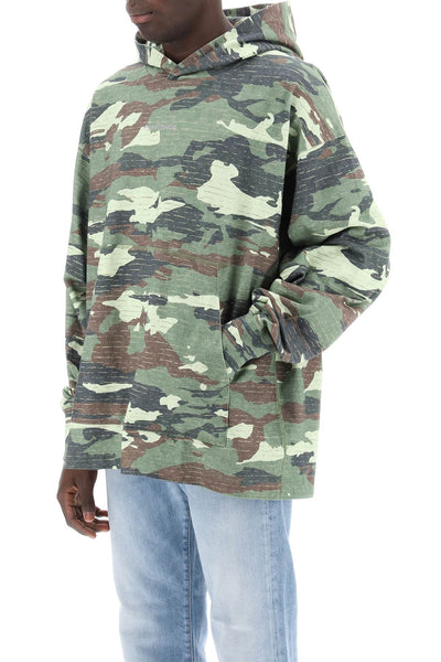 camouflage hoodie sweatshirt with BI0195 KHAKI GREEN
