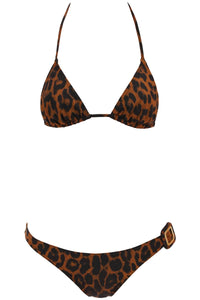 leopard print bikini set. BIJ011 JEP025 CAMEL