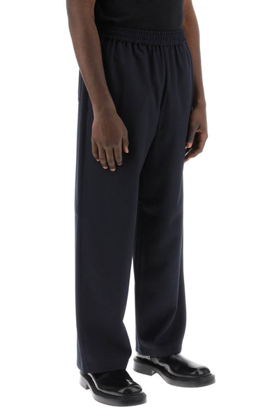 loose pants with elastic waistband BK0593 DARK NAVY