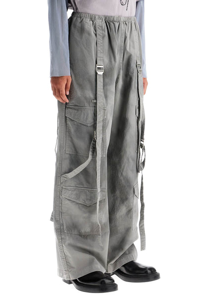 dyed effect cargo pants BK0638 MID GREY