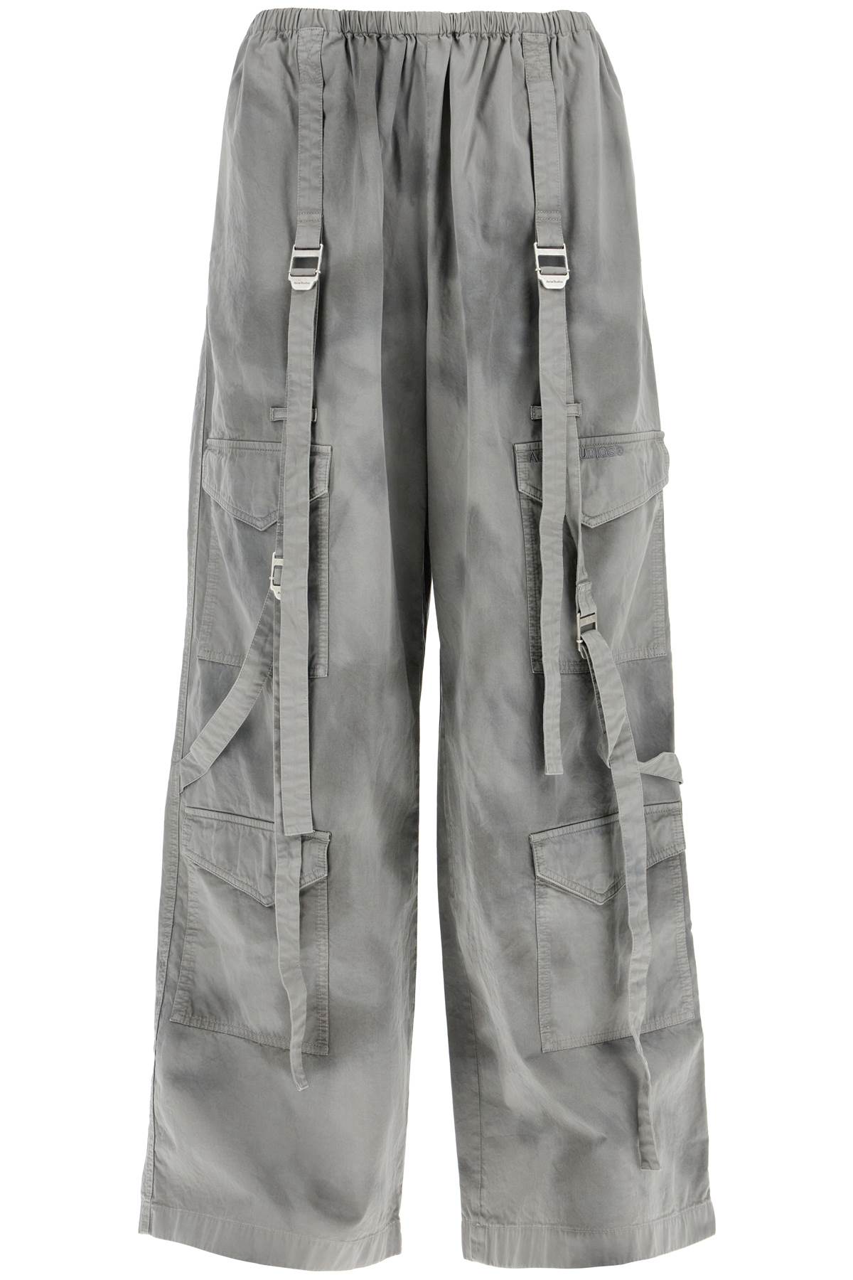 dyed effect cargo pants BK0638 MID GREY