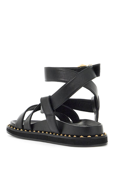 blaise flat sandals BLAISE FLAT CIE BLACK GOLD