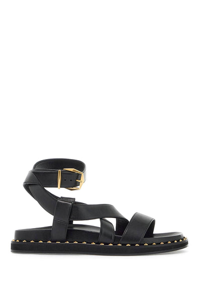 blaise flat sandals BLAISE FLAT CIE BLACK GOLD