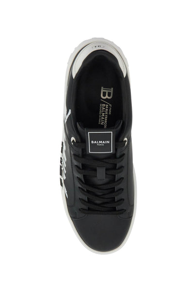 b-court logo print sneakers with BM1VI288LBAL EAB BLACK/WHITE