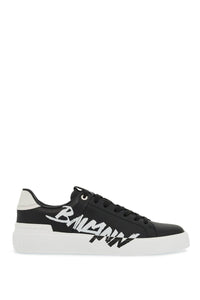 b-court logo print sneakers with BM1VI288LBAL EAB BLACK/WHITE