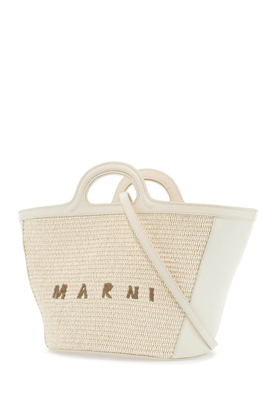 MARNI beige cotton and nylon handbag with woven design BMMP0068Q | Italystation.com - Shop Now at italystation.com