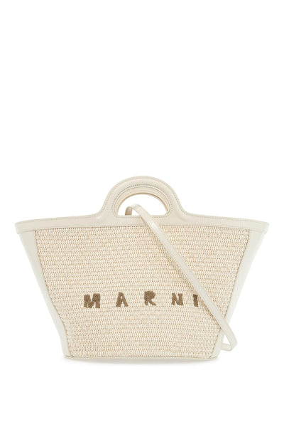 MARNI beige cotton and nylon handbag with woven design BMMP0068Q | Italystation.com - Shop Now at italystation.com