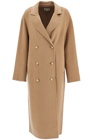 long wool and cashmere coat 'borne BORNEO TAUPE