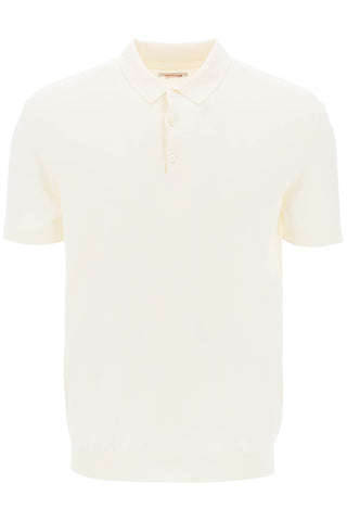 Baracuta short-sleeved cotton polo shirt for BRMAG0003BKNT1 IVORY