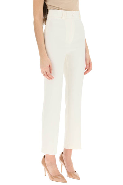 'loulou' cady trousers C223 LOPN CDY CREAM