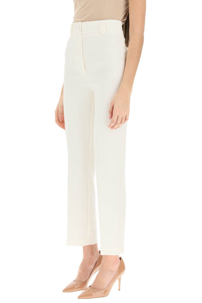 'loulou' cady trousers C223 LOPN CDY CREAM