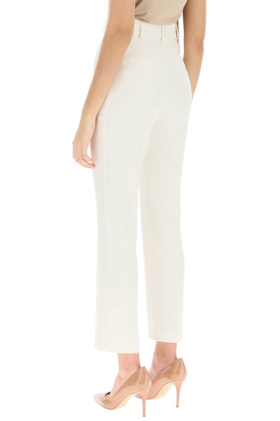 'loulou' cady trousers C223 LOPN CDY CREAM