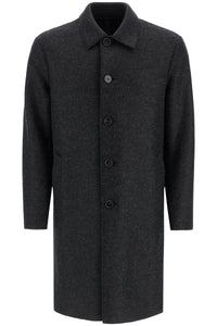 single-breasted pressed wool coat C9109MLK ANTHRACITE