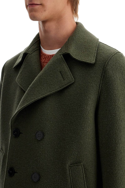 double-breasted woolen caban C9214MLC HUNTING GREEN