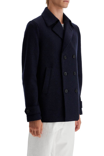 double-breasted woolen caban C9214MLC NAVY BLUE