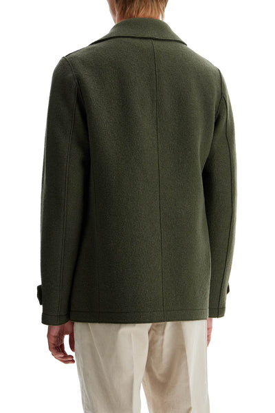 double-breasted woolen caban C9214MLC HUNTING GREEN