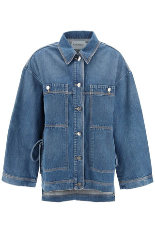 Closed denim overshirt with side slits C94820 18S 3Y MID BLUE