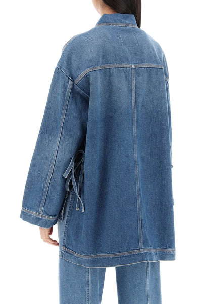 Closed denim overshirt with side slits C94820 18S 3Y MID BLUE