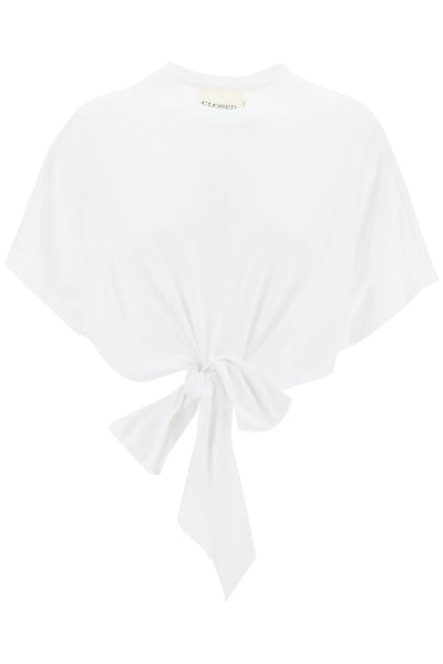 Closed t-shirt with knot detail C95132 44H 22 WHITE