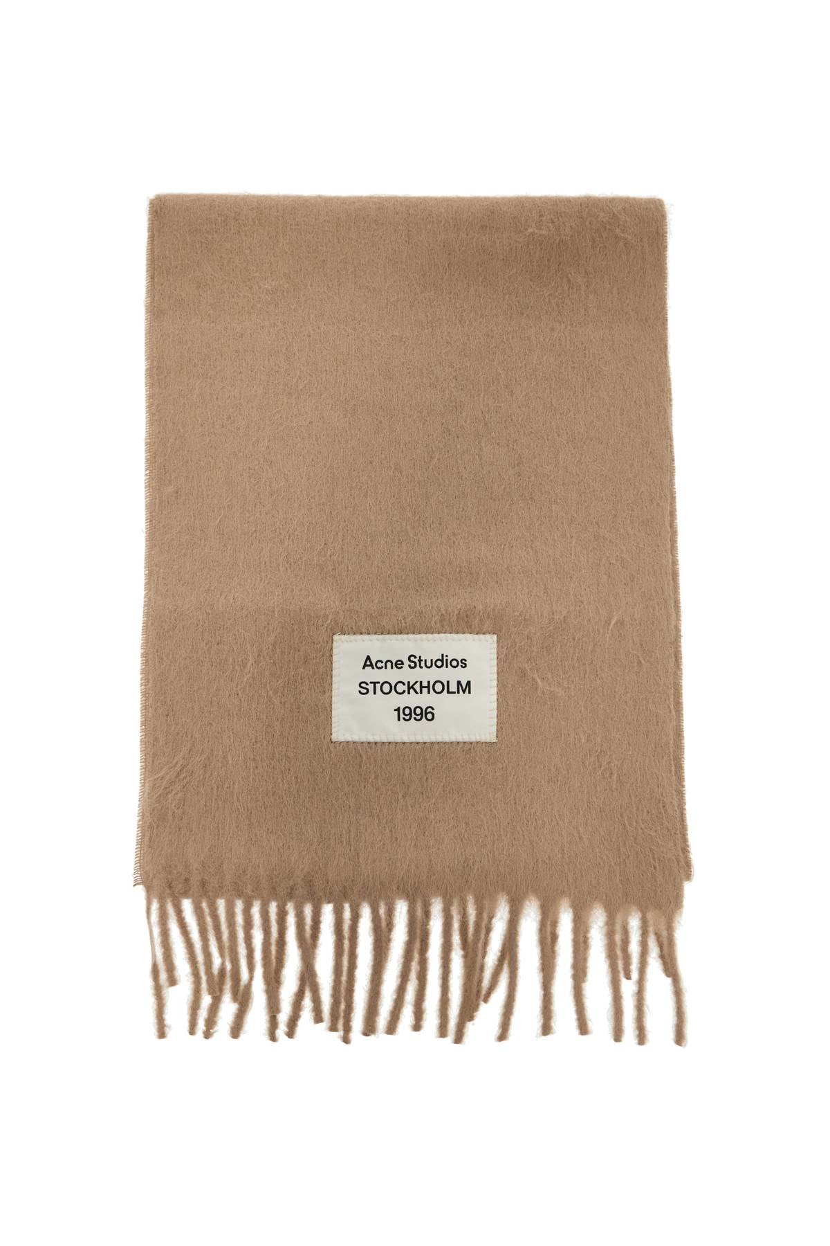 ACNE STUDIOS alpaca blend scarf for CA0350 CAMEL BEIGE | Italystation.com - Shop Now at italystation.com