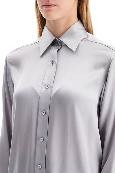 silk satin shirt for women CA3266 FAX1191 STEEL